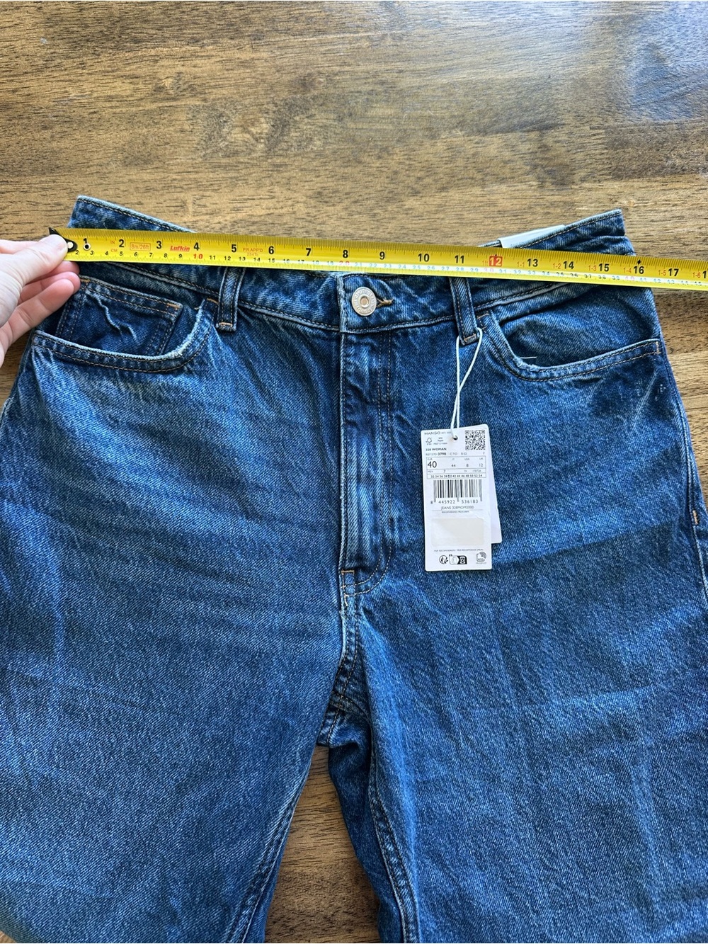 NWT Mango Mom High Waist Regular Fit Ankle Length Jeans in Dark Blue - Picture 14 of 16